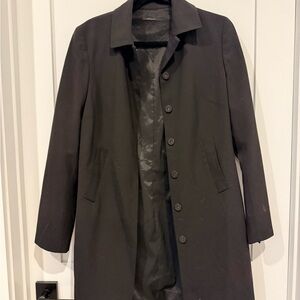 Elie Tahari Black Single-Breasted Long Blazer